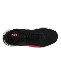 Puma unisex-child SOFTRIDE RIFT Jr Puma Black-High Risk Red Running Shoe - 3 UK (19410702)
