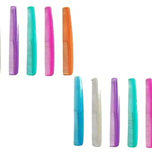 Jiyansh Traders Plastic 12 Piece Premium Plastic Regular Plane Hair Comb For Both Men & Women, Boys & Girls (Multicolor3)