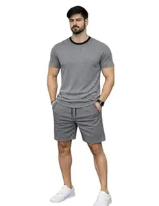 Mack Jonney Men's Polyester Lycra Tracksuit | Lightweight Sports & Gym Wear | Comfortable Running & Training Track Suit for Men-MJ-185