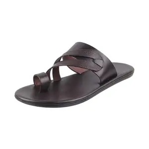 Mochi Men Brown Casual Leather Sandals Uk/7 Eu/41 (16-263)