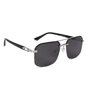 Voyage Polarized & UV Protected Black Square Sunglasses for Men & Women (19072MG4144)