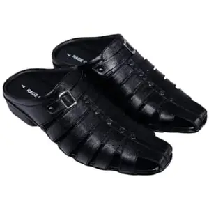 Rage Gaze Synthetic Leather Black Men's Sandals (5)