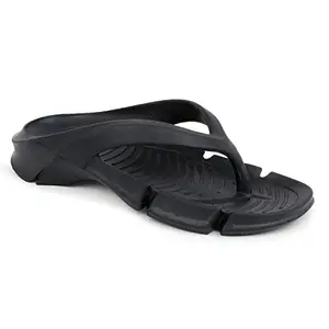 Hygear Men's Ameego Black Slippers_8 UK (HG-GE-1007)