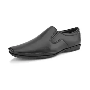 Centrino Blue Leather Men's Formal Shoes | Genuine Leather Upper with Cushioned Footbed | Sleek & Stylish Design for Office & Formal Wear Slip-On Design | Durable Anti-Skid Sole 4071-1