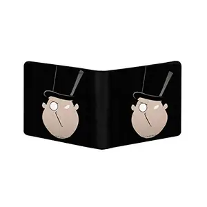 Bhavithram Products Cartoon Design Black Canvas, Artificial Leather Wallet-PID34448