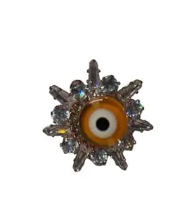 EVIL EYE RING | YELLOW STONE | NATURAL STONES | PREMIUM FINISH ||