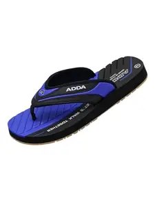 ADDA TM-ALPHA-2 Black & Blue Arch Support Men Slipper