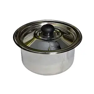StarlinksStainless Steel Induction Compatible Vessel SS Tope Cook Pot