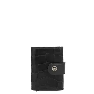 Da Milano Leather Card Holder for Men & for Women - Black