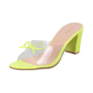 Mochi Womens Synthetic Yellow Slip Ons (Size (4 UK (37 EU))