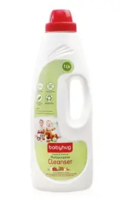 Babyhug Liquid Cleanser | Feeding Bottles, Accessories & Vegetables Disinfectant - 1000 ml | Anti bacteria, Anti Stink | Formulated with Edible Ingredients, Safe for Cleaning Baby Products (1000ml)