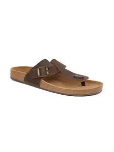 Bata Men's Slip-on Sandal - DARK BROWN (11 UK) (8734001)