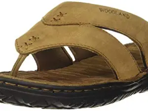 Woodland Men's Camel Leather Slippers GP 2667117 Camel