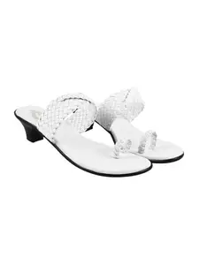 Shoetopia womens AP-64 White Heeled Sandal - 4 UK (AP-64-White)