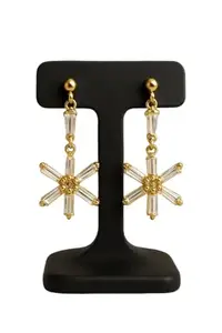 Women’s Fashion Jewellery Earrings – Stylish Star Shaped Crystal Drop Dangle Earrings for Party, Wedding & Casual Wear