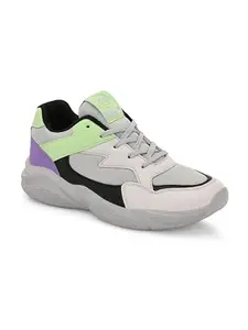 OFF LIMITS Women Roger W Running Shoes, LT. Grey/Black/Purple, 4 UK