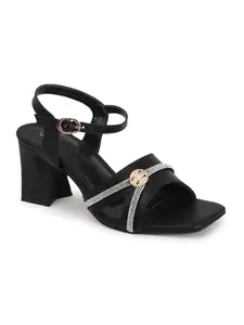 Carlton London Women Sandal,Black,UK-6