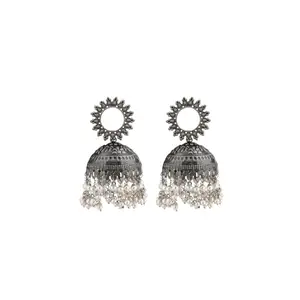 Teejh Nupur Silver Oxidised Earring