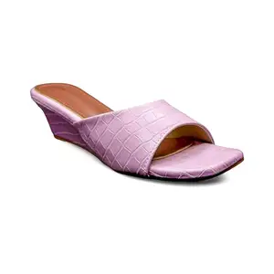 NINEGRAM Fashion Croco Pattern Wedge Block Heels for Women| Wedges Heels for Women| Sandals for Women| Wedges for Women| Heels for Women| Heels for Girls| Footwear for Women| Heels|