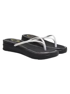 Shoetopia Embellished Strap Black Flats for Women & Girls /EU41