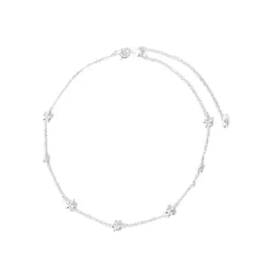 Accessorize London Sterling Silver-Plated Sparkle Flower Collar