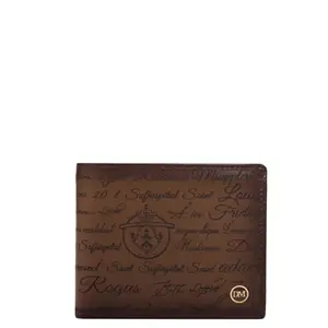 Da Milano RFID Protected Leather Wallet for Men with Card Slot - Brown