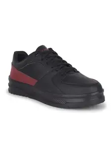 Liberty Men Sports Running Shoes with PU Upper|TPR Sole Lacing Shoes for Men | Lacing Sports Shoes for Men | Walking & Gym Sports Shoes for Men (10 UK - Black)