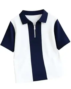 Enitor Mens Half Sleeves Polo Neck T-Shirt, Casual Summer Wear T-Shirt for Men, Formal Half Zipper T-Shirts for Boys, Stylish Everyday Tshirs for Boy