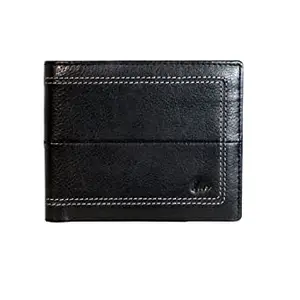 Leatherman Fashion LMN Men Genuine Leather Black Wallet (10 Card Slots)
