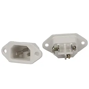 NEXT GEEK C14 Rice Cooker Power Socket AC 250V 10A Heavy duty copper pin White 2 Pack price in India.