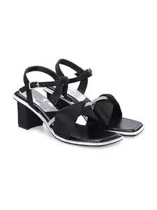 CLOG LONDON Women's Fashion Heels Sandals - Comfortable, Trendy, and Durable Footwear for All Occasions | Casual, Party -BLACK-42