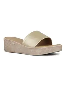 Inc.5 Womens Gold Casual Solid Round Toe Wedge Heels