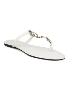 INC.5 Women Green Open Toe Flats