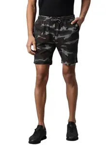 Hubberholme Men's Lightweight Regular Fit Lounge Shorts - Stretchable Premium Cottonblend Shorts for Men Sports Short with Pocket for Running/Gyming Athleisure Shorts with Extra Comfort(Camo Grey, 34)