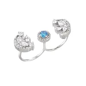 VOYLLA Before Sunrise Statement Ring, Rings For Women, American Diamond, Party, Wedding, Festive, Gift For Women, (Lana)