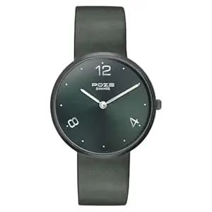 Sonata Poze Quartz Analog Green Dial Leather Strap Watch for Men-SP70007NL01
