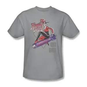 APSRA TRADER Harley Quinn T-Shirt The Joker DC Comics Regular fit Cotton Graphic tee dco662 Cotton T-Shirt - Regular Fit, Printed T-Shirts for Men Grey