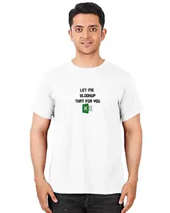 DUDEME: Let Me Vlookup That for You Printed T-Shirts | 100% Cotton T-Shirts | 180 GSM Double Bio-Washed T-Shirts White