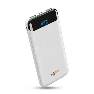 CALLMATE Chargemaster 100 Fast Charing 10000mAh Power Bank, 23W (2X QC3.0 USB Output & Type C PD), Power Delivery, Quick Charge for iPhone, Android & Other Devices (Lithium Polymer) (White)