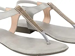 Shoetopia Girls Grey Stylish Trending Flats
