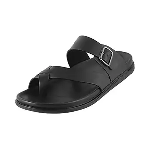 Metro Mens Synthetic Black Slippers (Size (9 UK (43 EU))