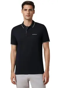 Allen Solly Men's Regular Fit T-Shirt (ASKPMARGFP63798_Navy_M