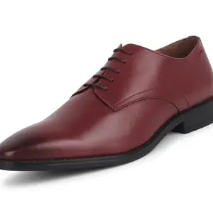 LOUIS STITCH Men's Rosewood Handmade Egyptian Crust Leather Derby Lace Up Shoes for Men (LSNRXPLRW) 6-UK