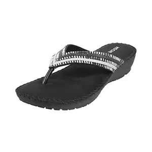 Mochi Women's Black Faux Leather Fashion Sandals UK/4 EU/37 (44-1680)