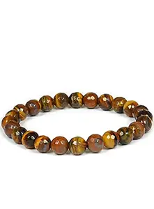 Glitters Rishikesh Tigre eye stone bracelet for reiki, healing 8mm size for unisex crystal bracelets with gift beg