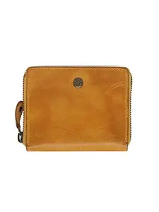 Kompanero Yellow Genuine Leather Womens Wallet