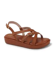 Carlton London Women Fashion Sandal,Tan,UK-3
