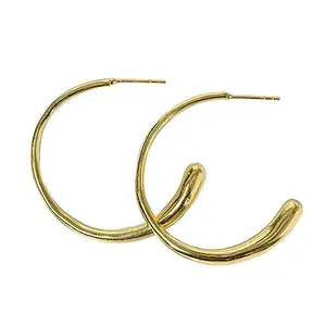 XPNSV Luxury Matt Gold Finish Large hoop earrings Anti Tarnish & Light Weight Latest Fashion Jewellery For Women, Grls & Her
