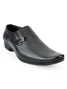 FASHION VICTIM Men's Legend Synthetic Leather Black Formal Shoes9 UK