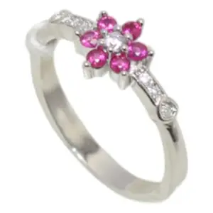 Rajasthan Gems Designer Ring 925 Sterling Silver Pink Cubic Zirconia CZ Zircon Stone Women Handmade Gift L389